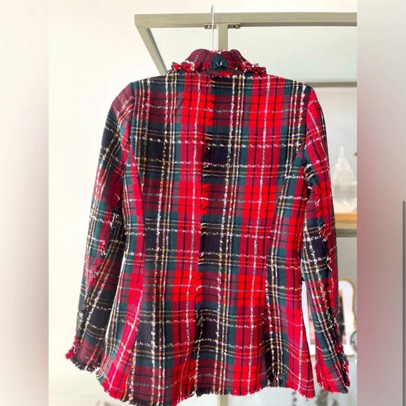 NWT Rachel Zoe double breasted plaid blazer - Picture 3 of 5